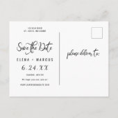 De tropische bomen van het bestemmingspalm sparen aankondigingskaart (Achterkant)