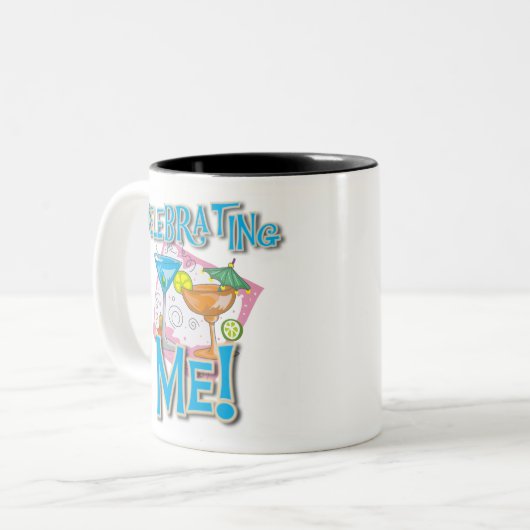 De tropische Dranken vieren me Tweekleurige Koffiemok (Voorkant links)