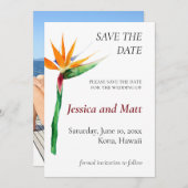 De tropische Foto bewaart de Datum Kaart (Voorkant / Achterkant)