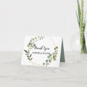 De tropische Groene Bladeren danken u kaarden Bedankkaart (Voorkant)