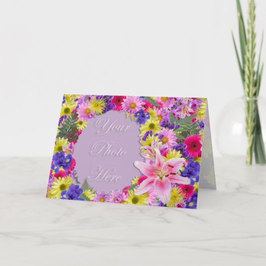 De tropische Groet van de Omlijsting van Bloemen Kaart (Voorkant)