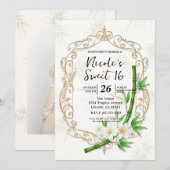 De Tropische Imperiale Bamboetuin Sweet 16 Kaart (Voorkant / Achterkant)