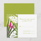 De tropische Kaart van het Huwelijk RSVP (Voorkant / Achterkant)