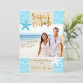 De tropische Kerstkaart van de Foto van het Strand (Staand voorkant)