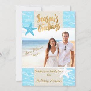 De tropische Kerstkaart van de Foto van het Strand