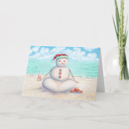 De tropische Kerstkaart van de Yoga Feestdagen Kaart
