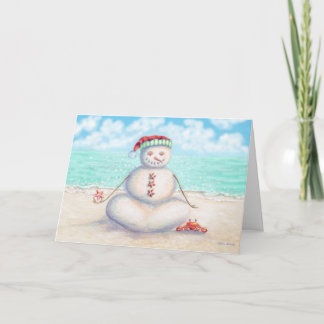 De tropische Kerstkaart van de Yoga Feestdagen Kaart