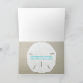 De Tropische Kerstkaarten van het Strand van de Feestdagen Kaart (Binnen)