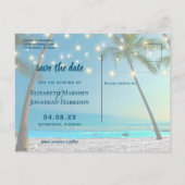 De tropische knoeiboel van het Koord verlicht palm Aankondigingskaart (Achterkant)