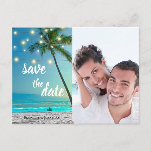 De tropische knoeiboel van het Koord verlicht palm Aankondigingskaart (Voorkant)