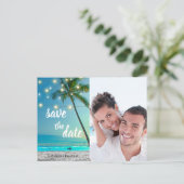 De tropische knoeiboel van het Koord verlicht palm Aankondigingskaart (Staand voorkant)