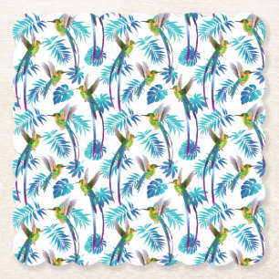 De tropische Lange Kolibries van de Staart Kartonnen Onderzetters