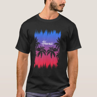De  Tropische Retro van het strand van Hawiin, Gif T-shirt