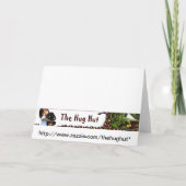 De tropische Rode Hibiscus van Hawaï, Mele Feestdagen Kaart (Achterkant)