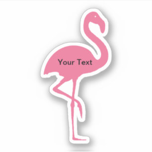 De tropische Roze Vorm van de Flamingo Sticker