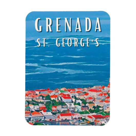 De tropische schoonheid van Granada in Saint Georg Magneet (Verticaal)