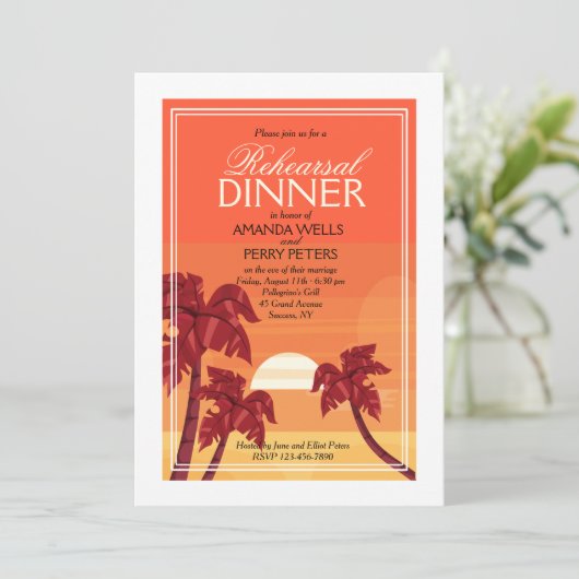 De tropische Uitnodiging van de Zonsondergang (Staand voorkant)