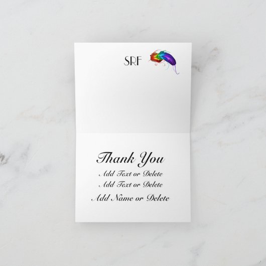 De tropische Vogels danken u of Lege Nota Bedankkaart (Binnen)