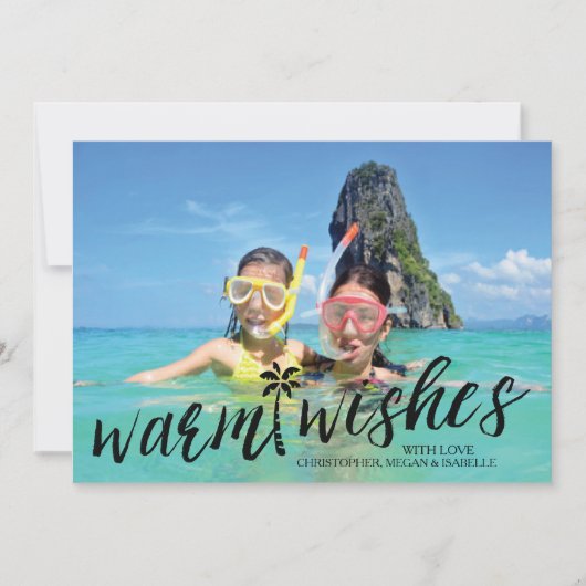 De tropische Warme Kaart van de Foto van de (Voorkant)