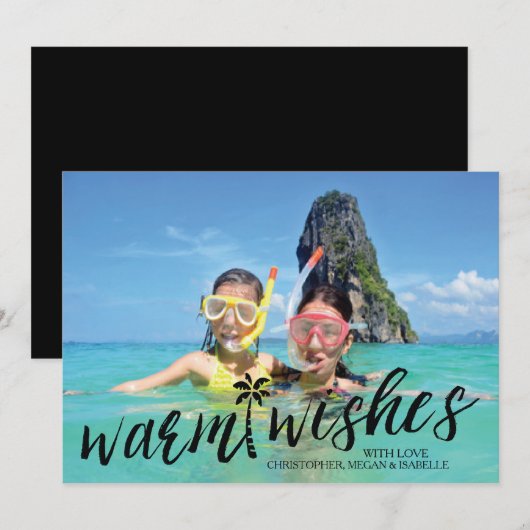 De tropische Warme Kaart van de Foto van de (Voorkant / Achterkant)