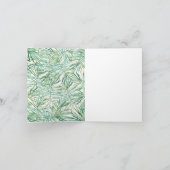 De tropische Waterverf van Bladeren dankt u Bedankkaart (Binnen)