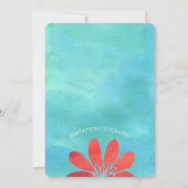 De tropische Waterverf van de Oceaan Floral bewaar Save The Date (Achterkant)