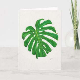 De tropische Wenskaarten van het Blad Monstera Kaart