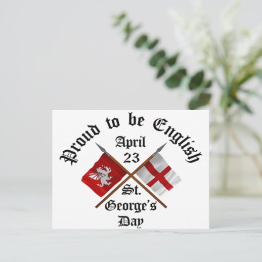 De trots-aan--Engelse Dag van Heilige Georges Briefkaart