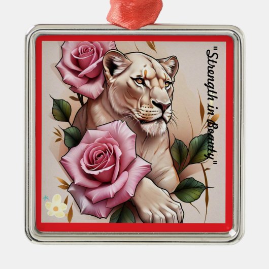 De trots van de leeuw metalen ornament (Voorkant)