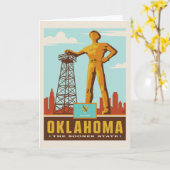 De Trots van de staat | Oklahoma Kaart (Gele Bloem)