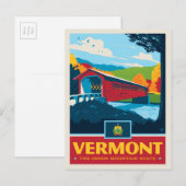 De Trots van de staat | Vermont Briefkaart (Voorkant / Achterkant)