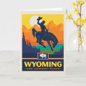 De Trots van de staat | Wyoming Kaart (Gele Bloem)