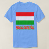 De trots van Hongarije Nationale Vlag Ontwerp T-shirt (Design voorkant)