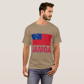 De trots van Samoa Samoa Nationale Vlag Ontwerp fr T-shirt (Voorkant volledig)