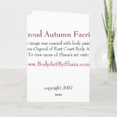 De trotse Herfst Faerie Kaart (Achterkant)