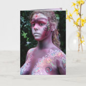 De trotse Herfst Faerie Kaart (Gele Bloem)