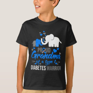 De trotse oma van een Type 1 Diabetes-strijder Oli T-shirt