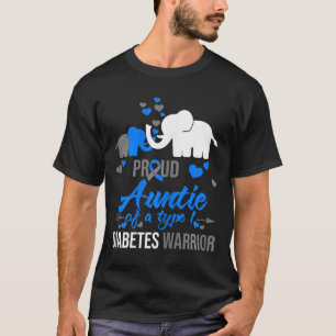 De trotse tante van een type 1 diabetes krijger ca t-shirt