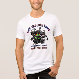 De Trouble Trio Grappige Sarcastische Ninja Meme T Tri-Blend Shirt