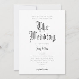 De Trouw Blackletter Trouw Uitnodiging