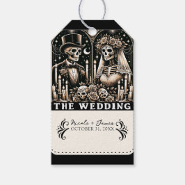 DE TROUW Tarot Skeletten Bruid & Bruidegom Cadeaulabel