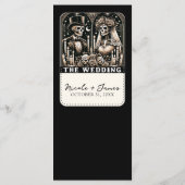 DE TROUW Tarot Skeletten Bruid & Bruidegom Menu (Achterkant)