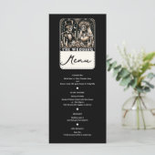 DE TROUW Tarot Skeletten Bruid & Bruidegom Menu (Staand voorkant)