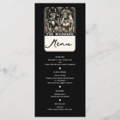 DE TROUW Tarot Skeletten Bruid & Bruidegom Menu (Voorkant)