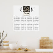 DE TROUW Tarot Skeletten Bruid & Bruidegom Zittend Poster (Keuken)