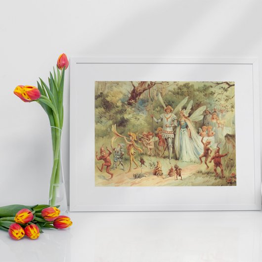 De trouw van Thumbelina en de Prins, Klassieke Spr Poster