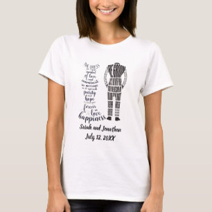 De trouwbelofte t-shirt voor bruid en bruidegom