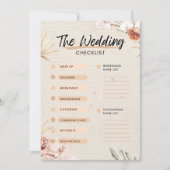 De trouwchecklist kaart (Voorkant)