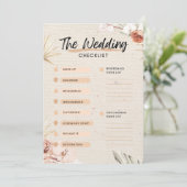 De trouwchecklist kaart (Staand voorkant)