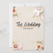 De trouwchecklist kaart (Achterkant)
